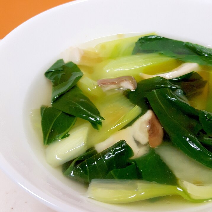 簡単ヘルシー!チンゲン菜とエリンギの中華スープ♪